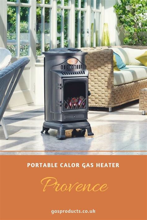 calor gas 3kw matt black provence stove portable gas heater